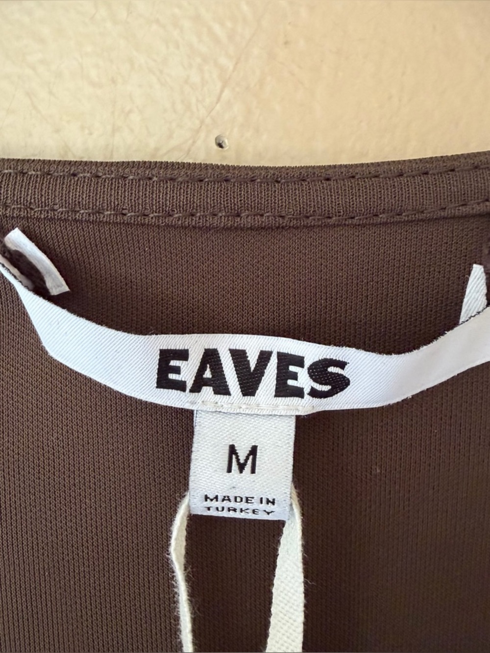 EAVES Lian Reversible Top Deep V Tie-Front Blouse Brown Jersey FWRD M - Picture 10 of 11